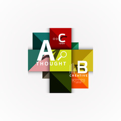 Paper option steps diagram infographic layout