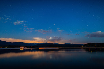 Night sky at Granby Lake