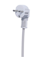 Electric plug on white. Vector 3d illustration