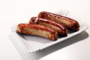 Grilled sausages or home made pork Sausages