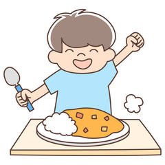 幼児3歳男の子_カレー
