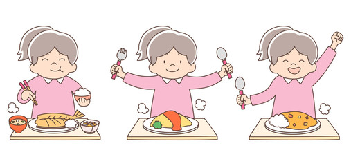 幼児5歳女の子_ご飯セット