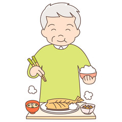 おじいちゃん_ご飯