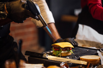 Preparing delicious burgers