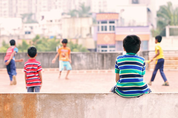 Indian Little Boys Playing