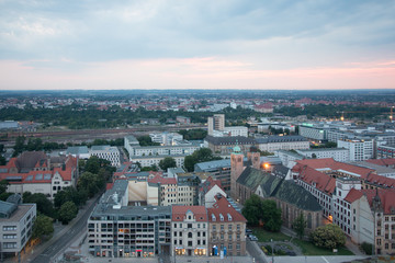 Obraz premium Blick vom Dom auf die Landeshauptstadt Magdeburg