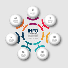 Vector infographic template for diagram, graph, presentation, chart, business concept with 7 options.