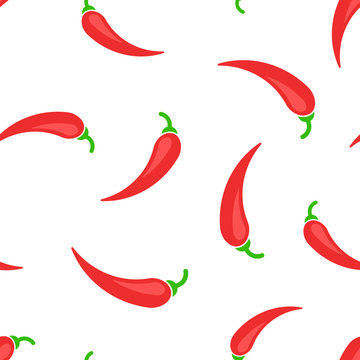 Chili pepper icon seamless pattern background. Business concept vector illustration. Chili paprika symbol pattern.
