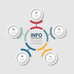 Obraz premium Vector infographic template for diagram, graph, presentation, chart, business concept with 5 options.