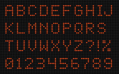 LED Dot-Matrix Display Letters and Numbers