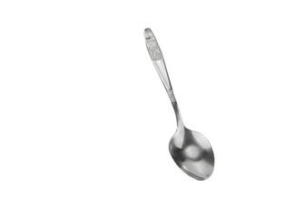 Soup spoon isolated in the white background