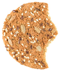 Bitten cookie isolated