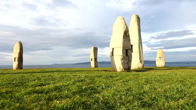 	Menhirs park on Campo de la Rata. La Coru&ntilde;a, Spain.	