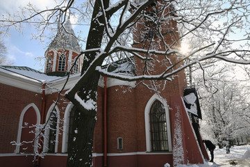 St. Petersburg, winter, Church of the Nativity of John the Baptist, Stone Island