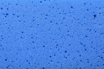Blue sponge isolated on white background. 
