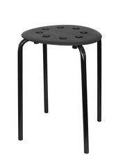 Black stool on white