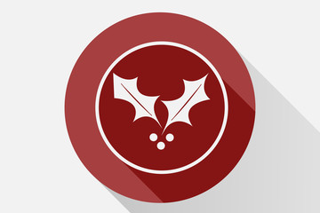 Icono rojo de acebo.