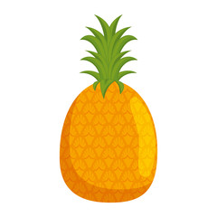 pineapple fresh fruit healthy vector illustration design