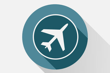 Icono azul de avión.