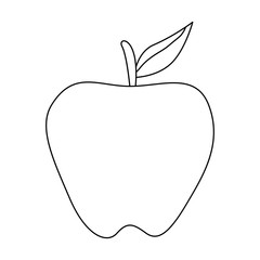 apple fresh fruit healthy vector illustration design