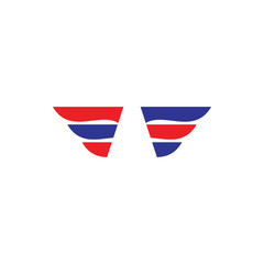 Wing logo vector