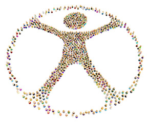Cartoon Crowd Figure, Ringed
