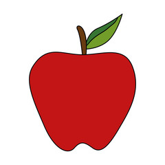 apple fresh fruit healthy vector illustration design