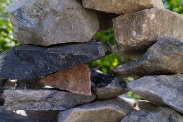 close-up of a stone fragment