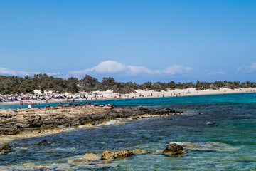 Balos beach in Greece. Sea view and summer landscape.