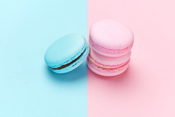 Sweets. Colorful Macaroons Background