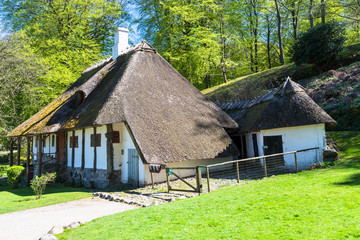 Fototapeta na wymiar The Swiss House or Schweiserhytten in Liselund park