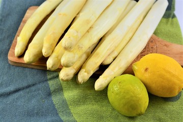 Asparagus on a green cloth