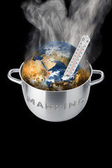 Die Erde wird durch die Menscheit erwärmt