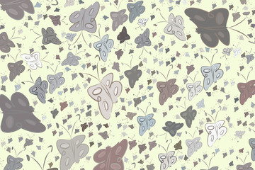 Abstract illustrations of butterfly, conceptual. Wild, art, creative & surface.