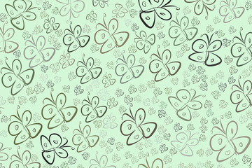 Hand drawn butterfly illustrations background, good for graphic design, wallpapers or booklets.