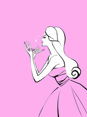 化粧直し　背景色ピンク