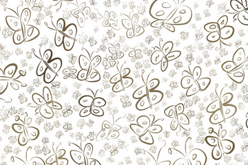 Illustrations of butterfly. Line, pattern, effect & shape.