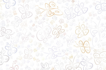 Illustrations of butterfly. Creative, digital, repeat & vector.