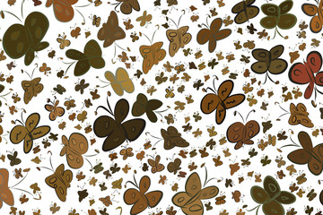 Abstract butterfly illustrations background. Shape, template, set & sketch.