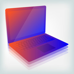 Colorful laptop vector