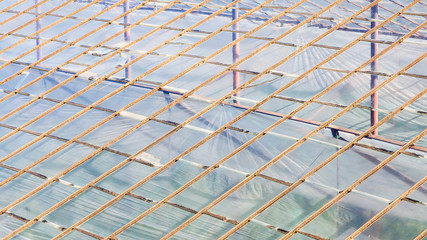 Greenhouse.  A close up of an industrial greenhouse on a farm in Turkler in the province of Alanya, southern Turkey.