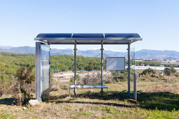 Bus Stop.  A rural bus stop in Turkler in the province of Alanya, southern Turkey.