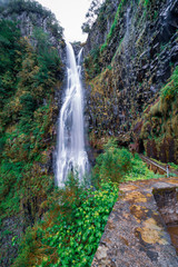 Fototapeta na wymiar Risco Wasserfall - Wandern auf Madeira - Rabaçal