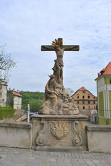 Fototapeta na wymiar Krzyż - Gotycki most - Kłodzko