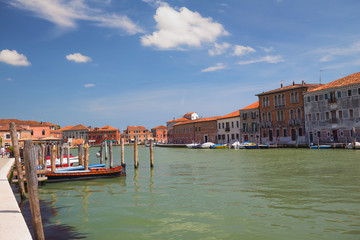 Obraz premium River view of the Murano island near the Venice