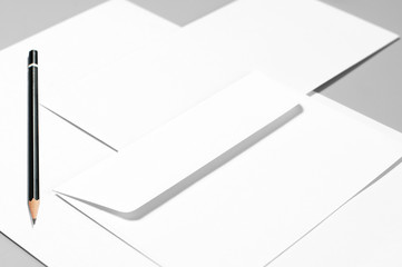 Basic stationery: paper, envelopes, and pencil 