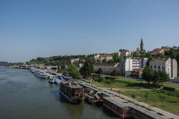 Obraz premium Beautiful view of the historic center of Belgrade on the banks of the Sava River, Serbia