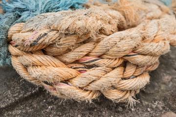 Old tied rope