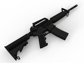 3D concept - detailed black gun