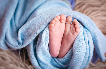 small legs of the newborn